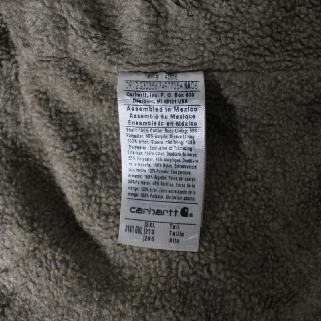 00‘s Carhartt J141 셰르파 라이닝 그레이 액티브 자켓  상품이미지6