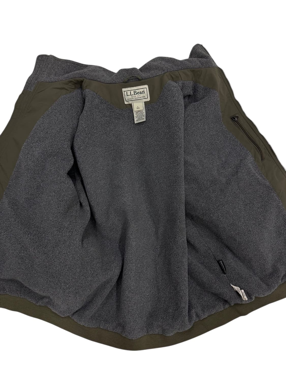 엘엘빈 기모 집업 카키 (L~2XL) 상품이미지8