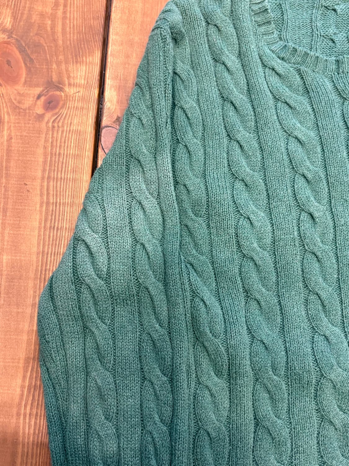 폴로 그린 꽈배기 니트 상품이미지6