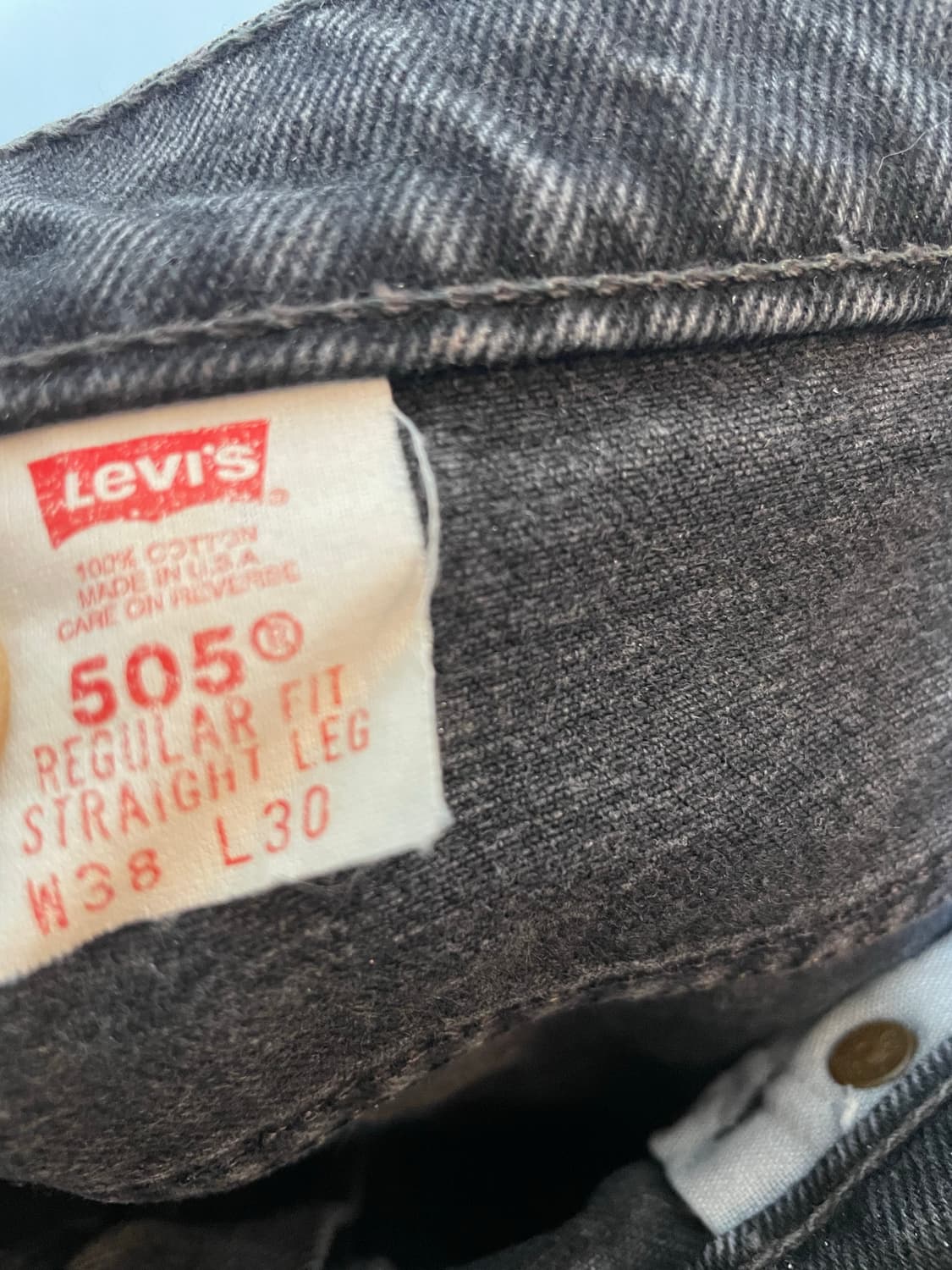🇺🇸USA 90s 빈티지 리바이스 505 38x30 블랙 상품이미지4