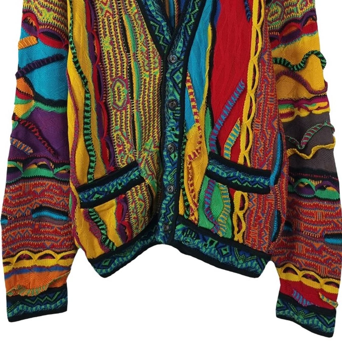 [쿠지] 에스닉 패턴 3D 케이블 빈티지 니트 가디건 P01419 상품이미지5