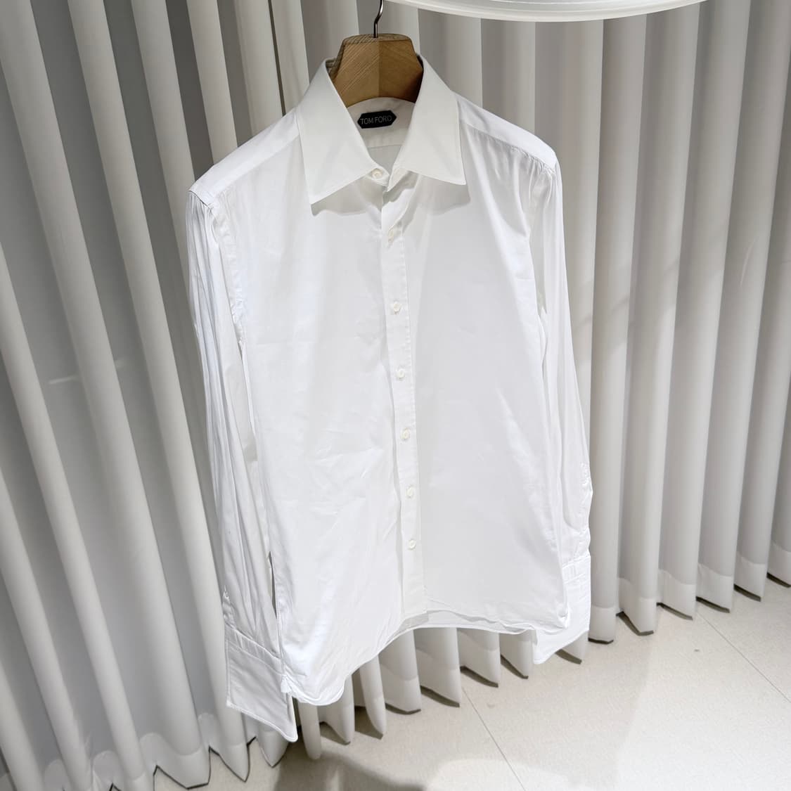 (A+/39) / 톰포드 버튼 다운 코튼 셔츠 화이트 상품이미지3