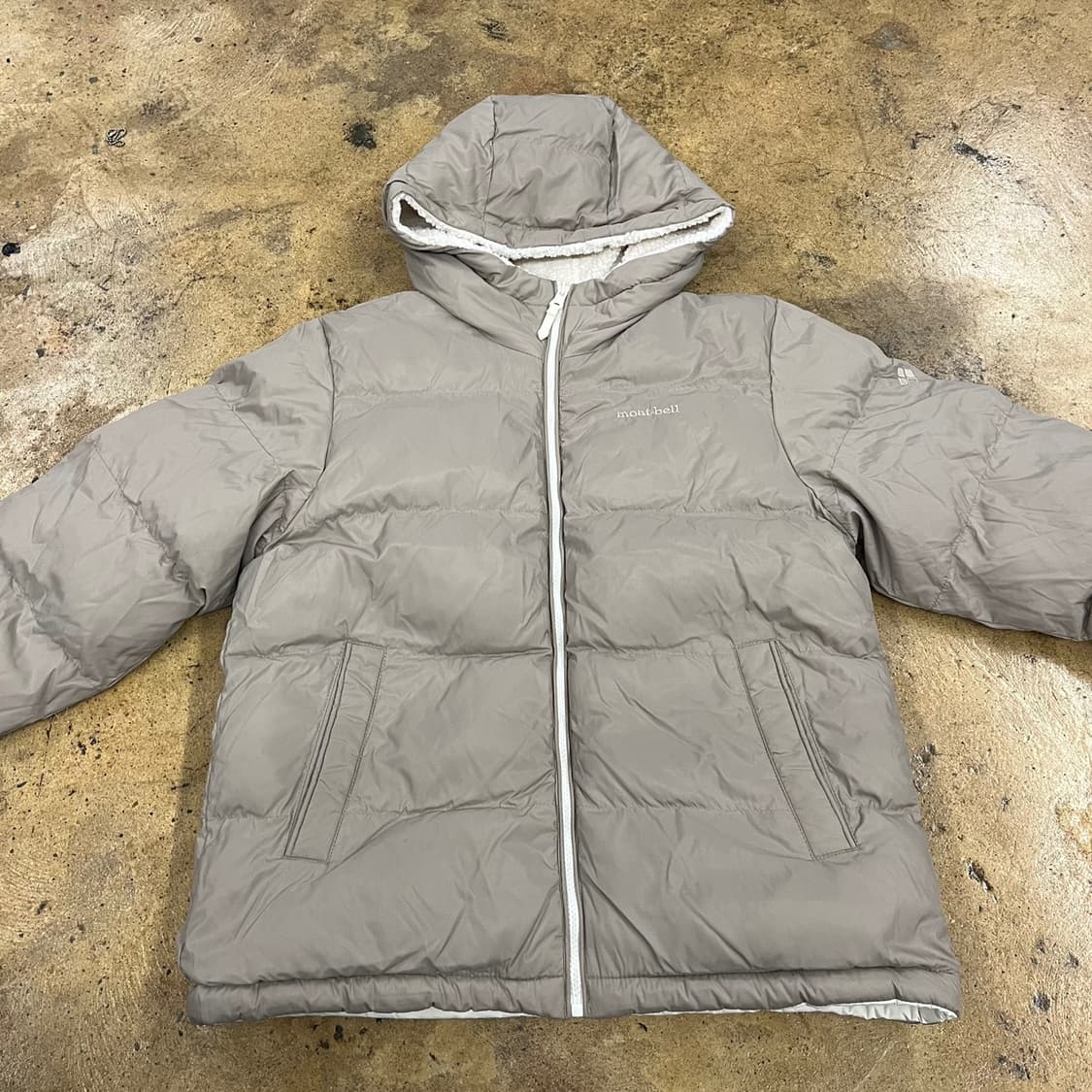 [정품/S] 몽벨 후리스 패딩 양면 자켓 아이보리 b19 상품이미지3