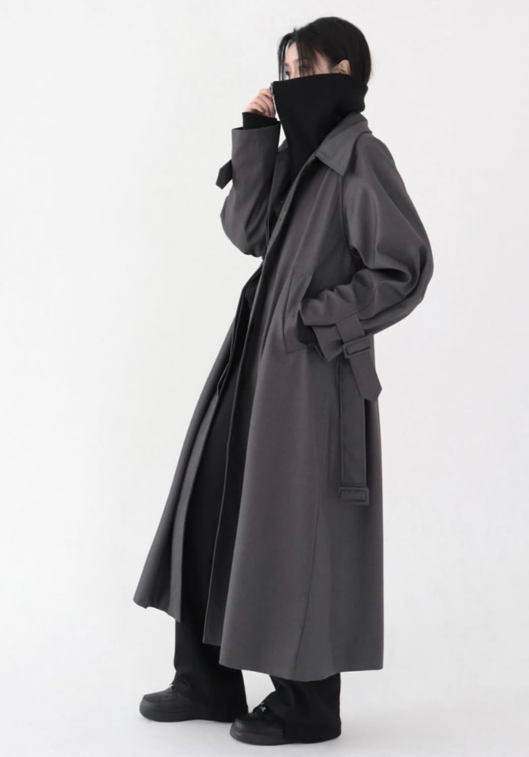 트리밍버드 싱글 트렌치코트 [Charcoal] 상품이미지4