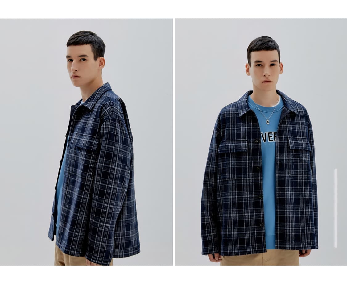 커버낫 울 남방 남자100~105 상품이미지1