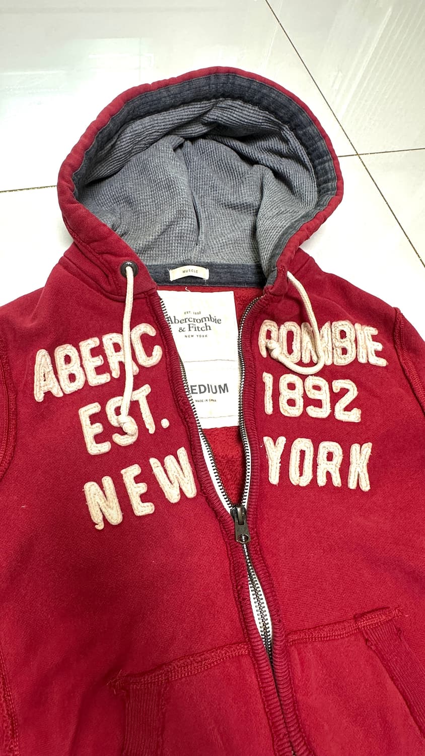 아베크롬비 빈티지 후드 레드 상품이미지2