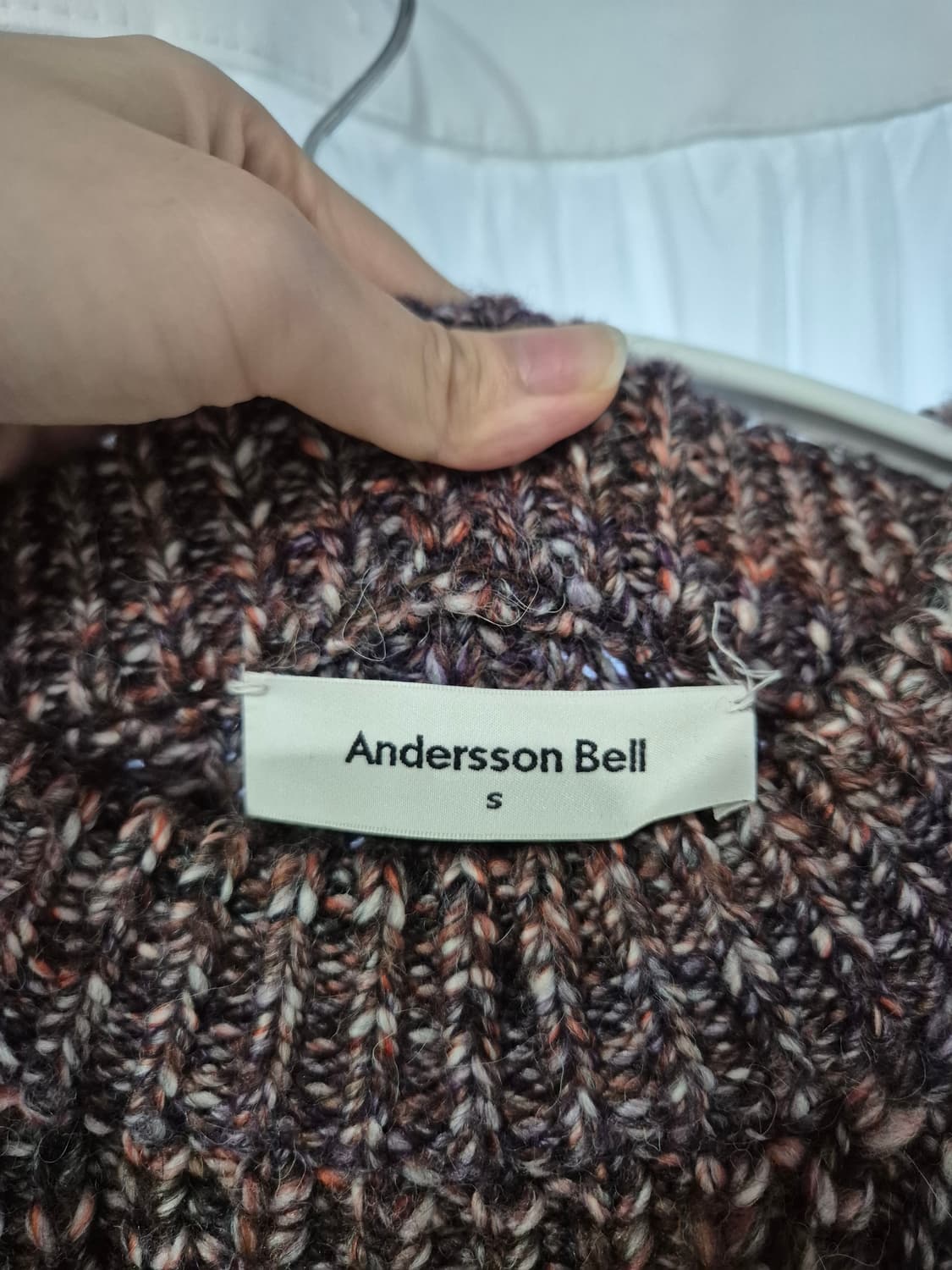 앤더슨벨 카밀라 멀티컬러 퍼플 니트 S (급처) 상품이미지5