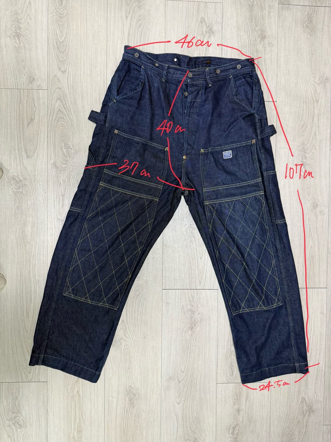 캐피탈 11.5온즈 데님 럼버 팬츠 인디고 4사이즈 상품이미지4