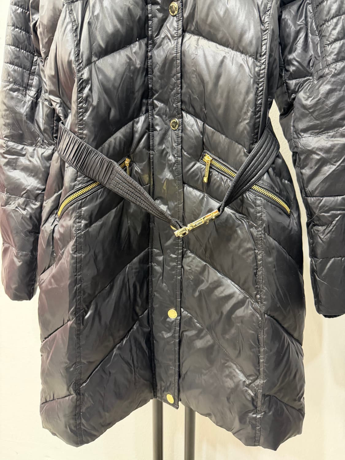 정품) 마이클코어스 금장 퍼 패딩 S 상품이미지3