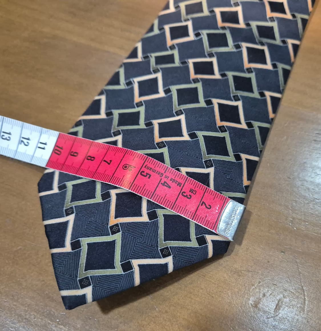 스퀘어 패턴 실크 타이 상품이미지5