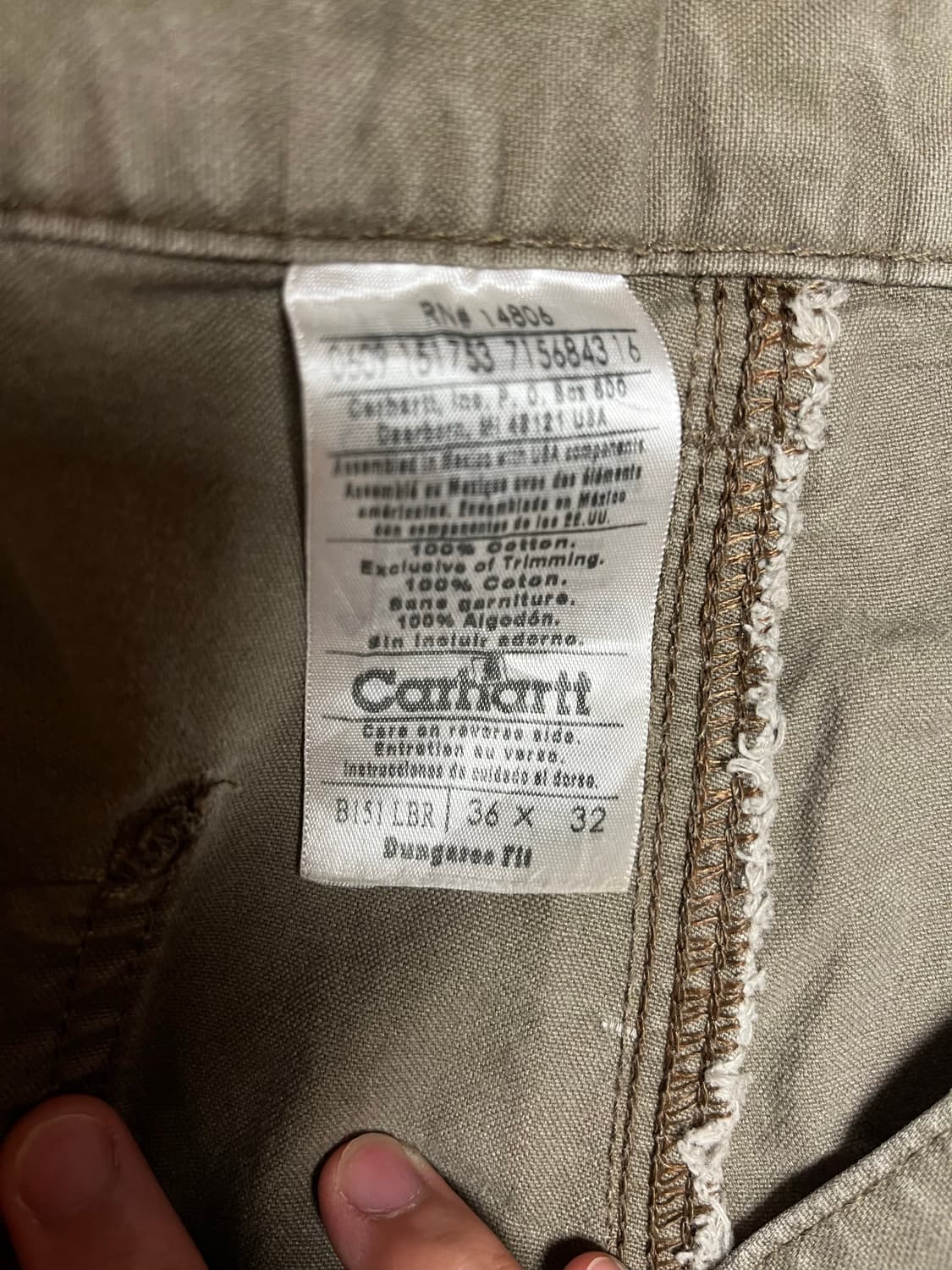 칼하트 Canvas Work Dungaree 36 x 32 상품이미지3