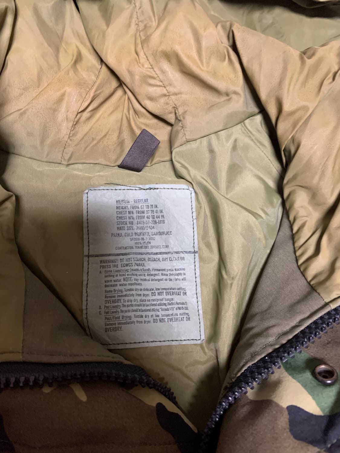 미군 ECWCS 고어텍스 파카 상품이미지4