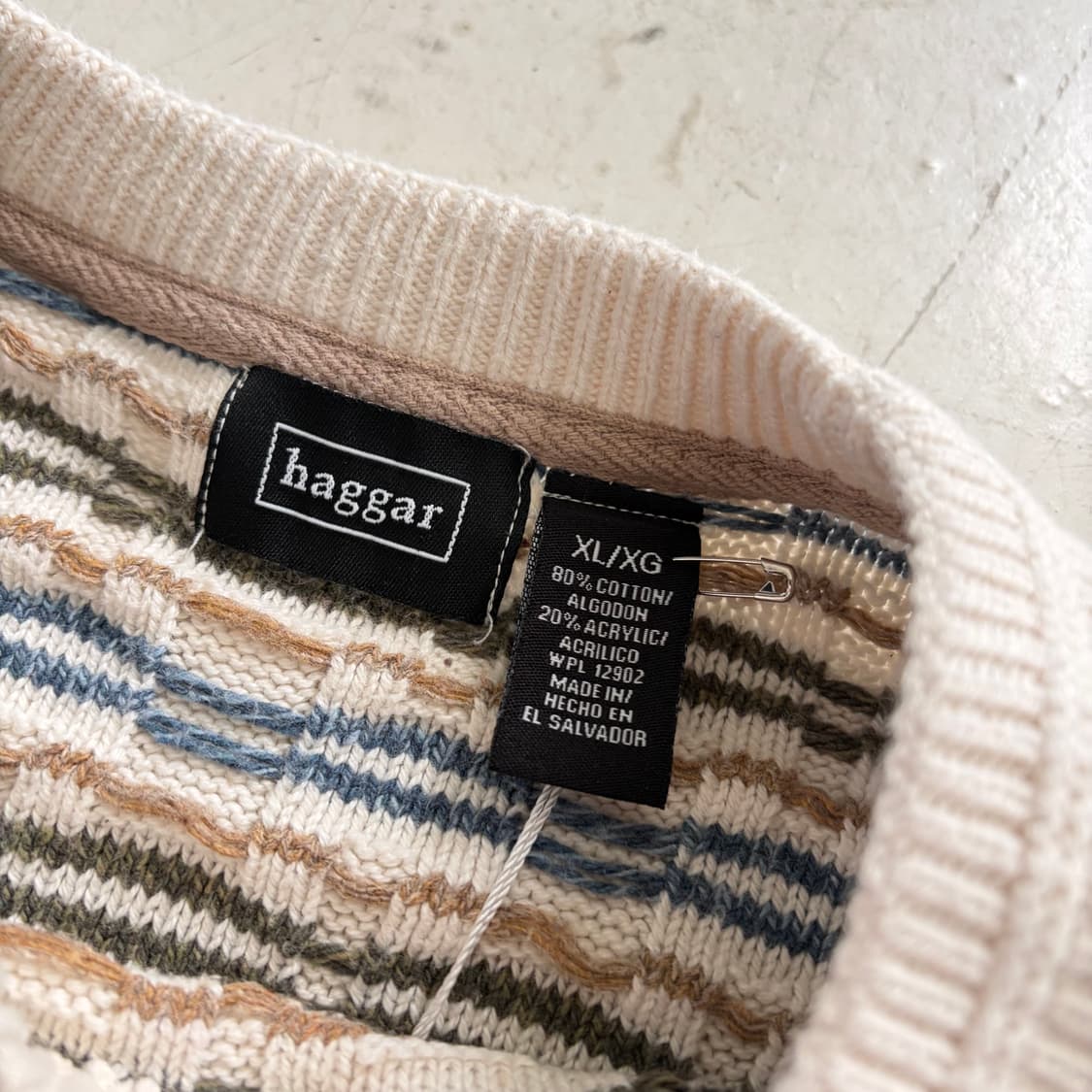 00s Haggar 빈티지 니트 스웨터 XL 상품이미지5
