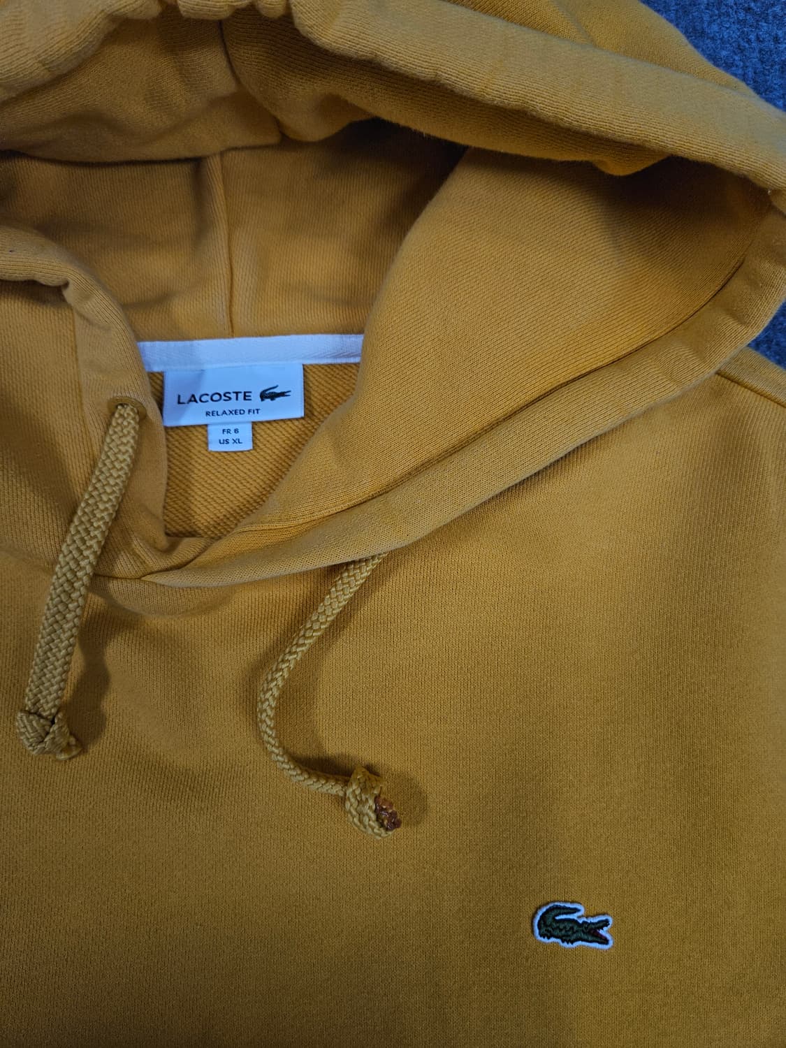 라코스테 헤비코튼 베이직 후드 풀오버 급처 상품이미지2