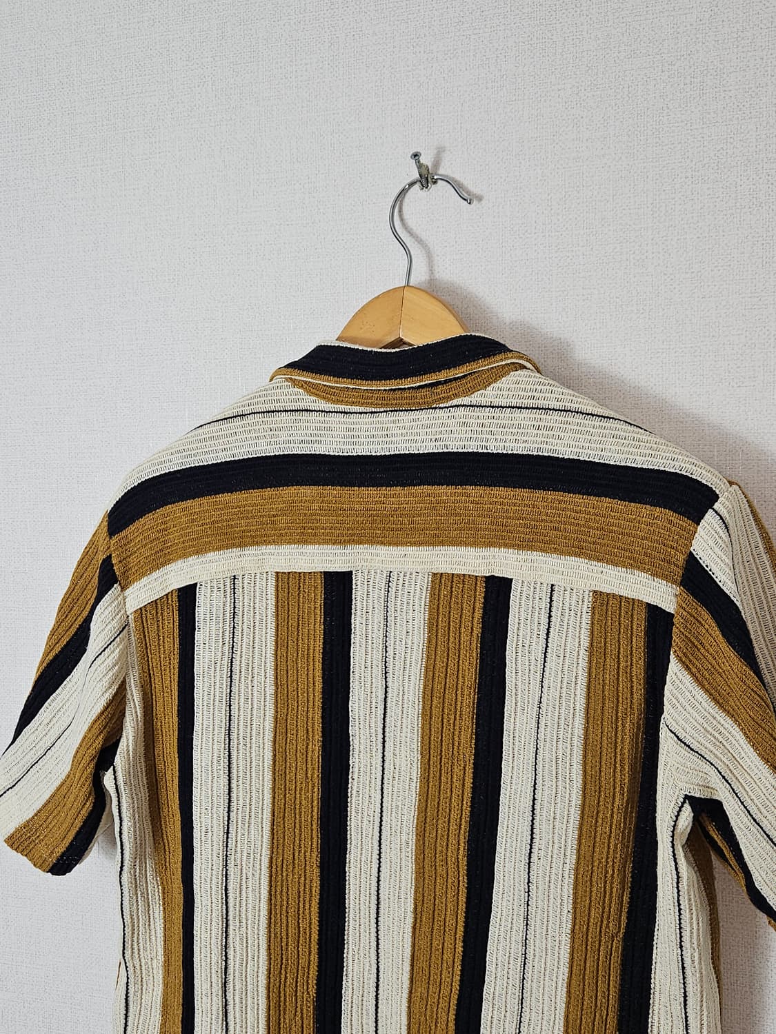 자라 ZARA 에스닉 니트 폴로 반팔 카라티 린넨 릴렉스핏 L 상품이미지6