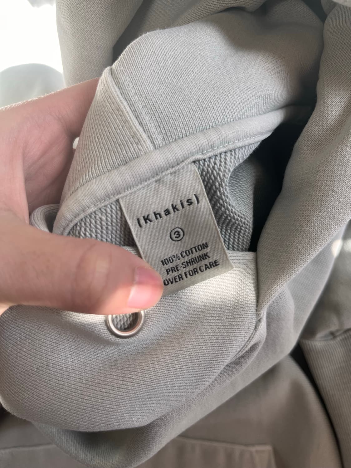 (L) 카키스 오버다이드 후드 그레이 상품이미지5