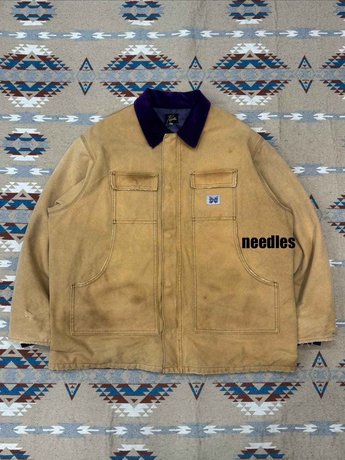 [L] 니들스 16oz 코튼 캔버스 럼버잭 코트 브라운 상품이미지1