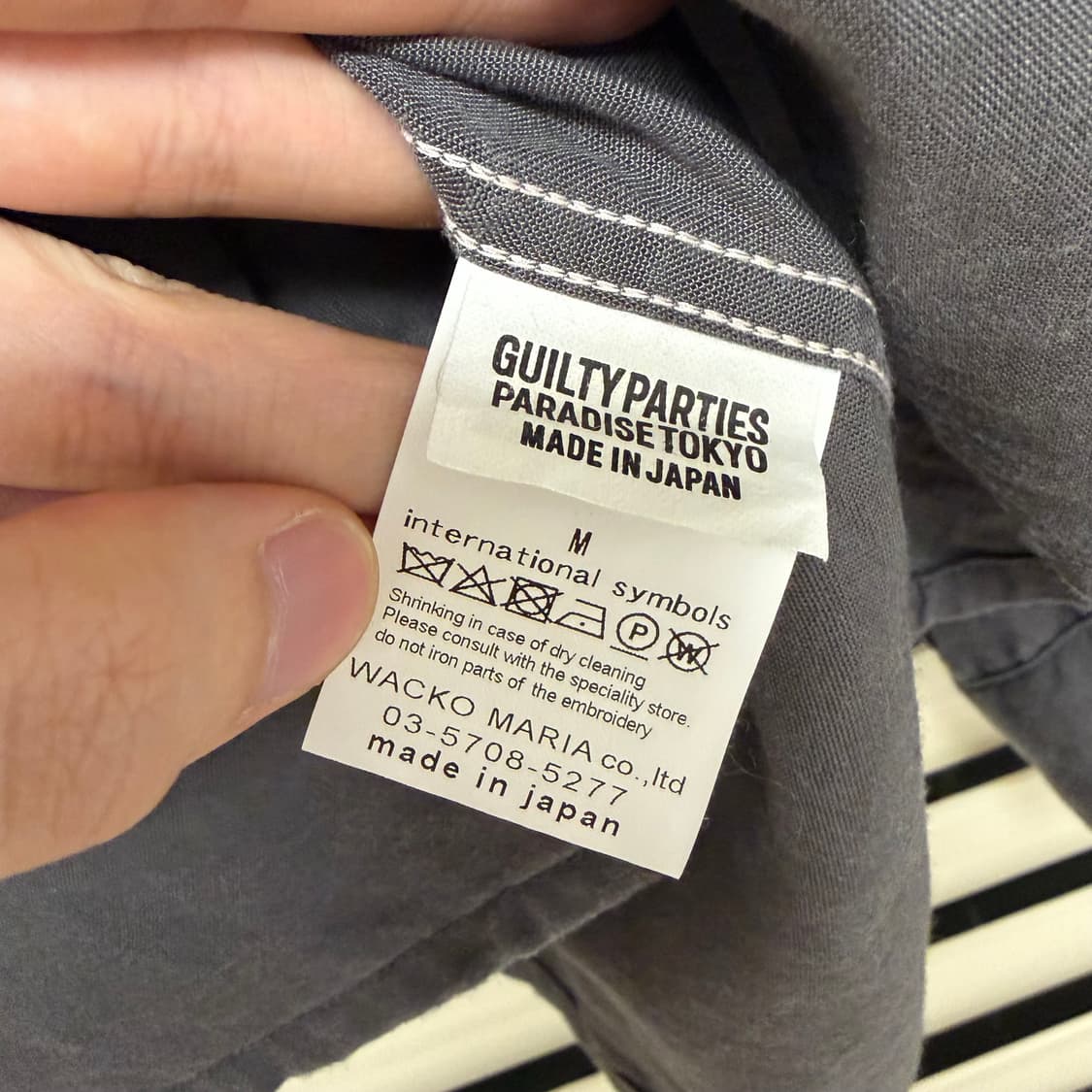 와코마리아 25SS 50’s 셔츠 하와이안 오픈 카라 셔츠 그레이 M 상품이미지6