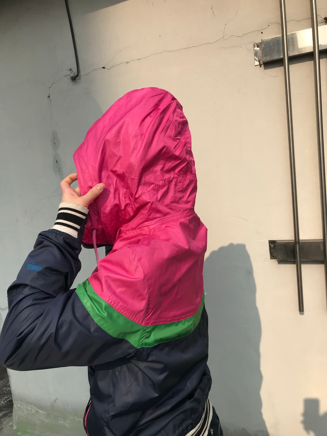 컬러 믹스 후드 집업 자켓  상품이미지6