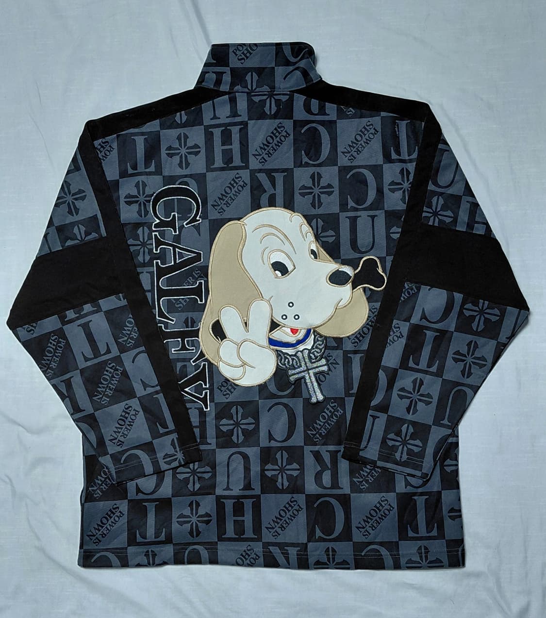 [Free] GALFY 갈피 올오버 패턴 빅 강아지 자수 져지 트랙탑 상품이미지8