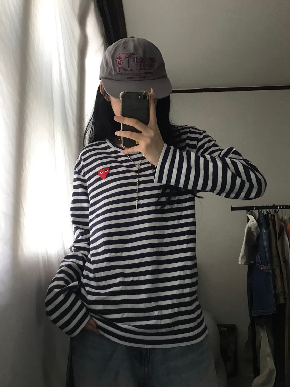 꼼데가르송 네이비 스트라이프 롱슬리브 상품이미지3
