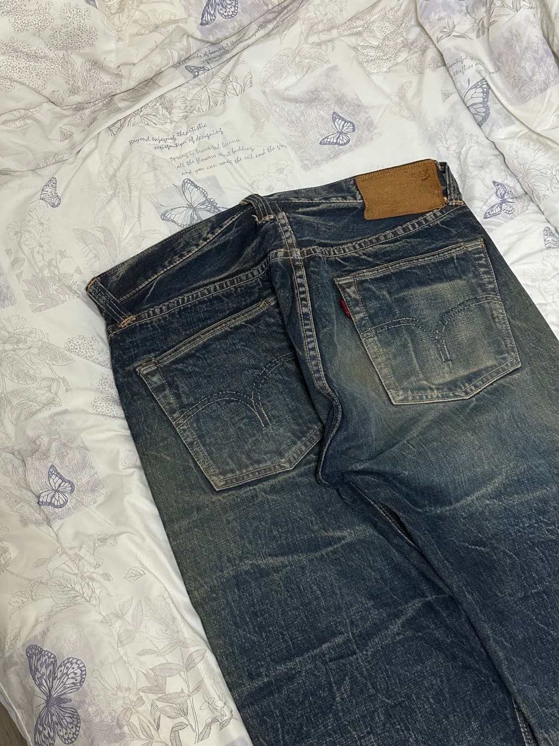 웨어하우스 블루앤그레이 머드다잉 데님 34 상품이미지5