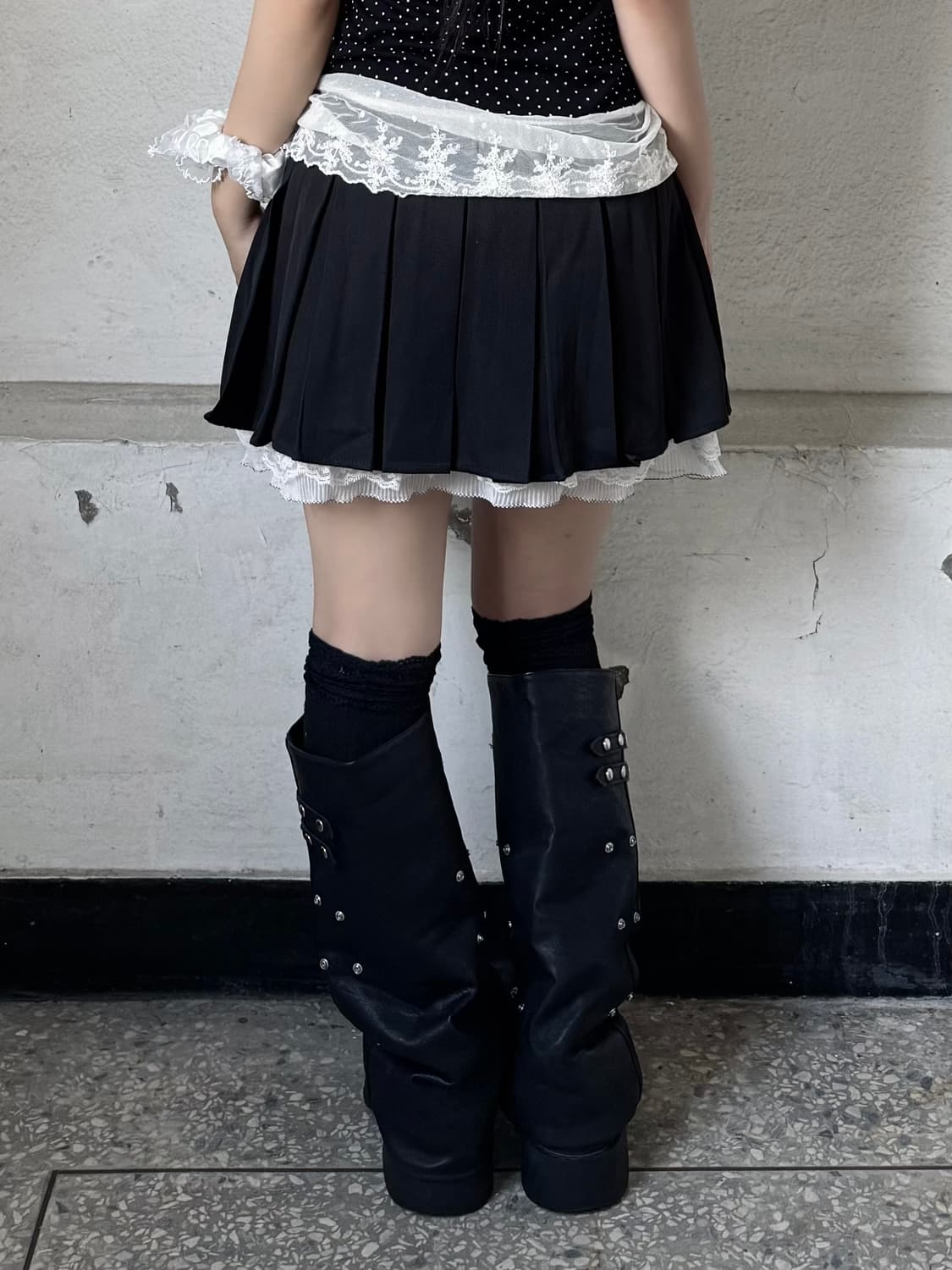 Ribbon frill skirt 상품이미지2