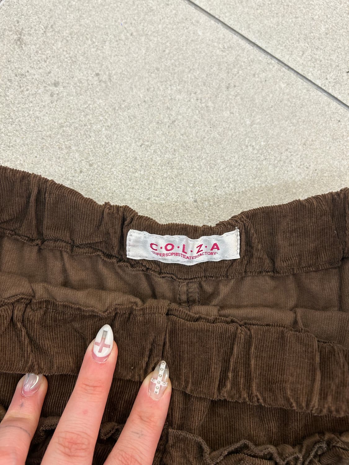 브라운 레이스 캉캉 치마바지 상품이미지4