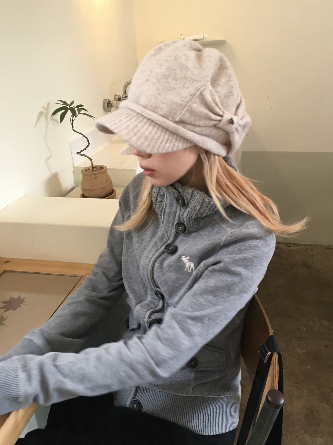 [select] oatmeal ribbon hat 상품이미지3