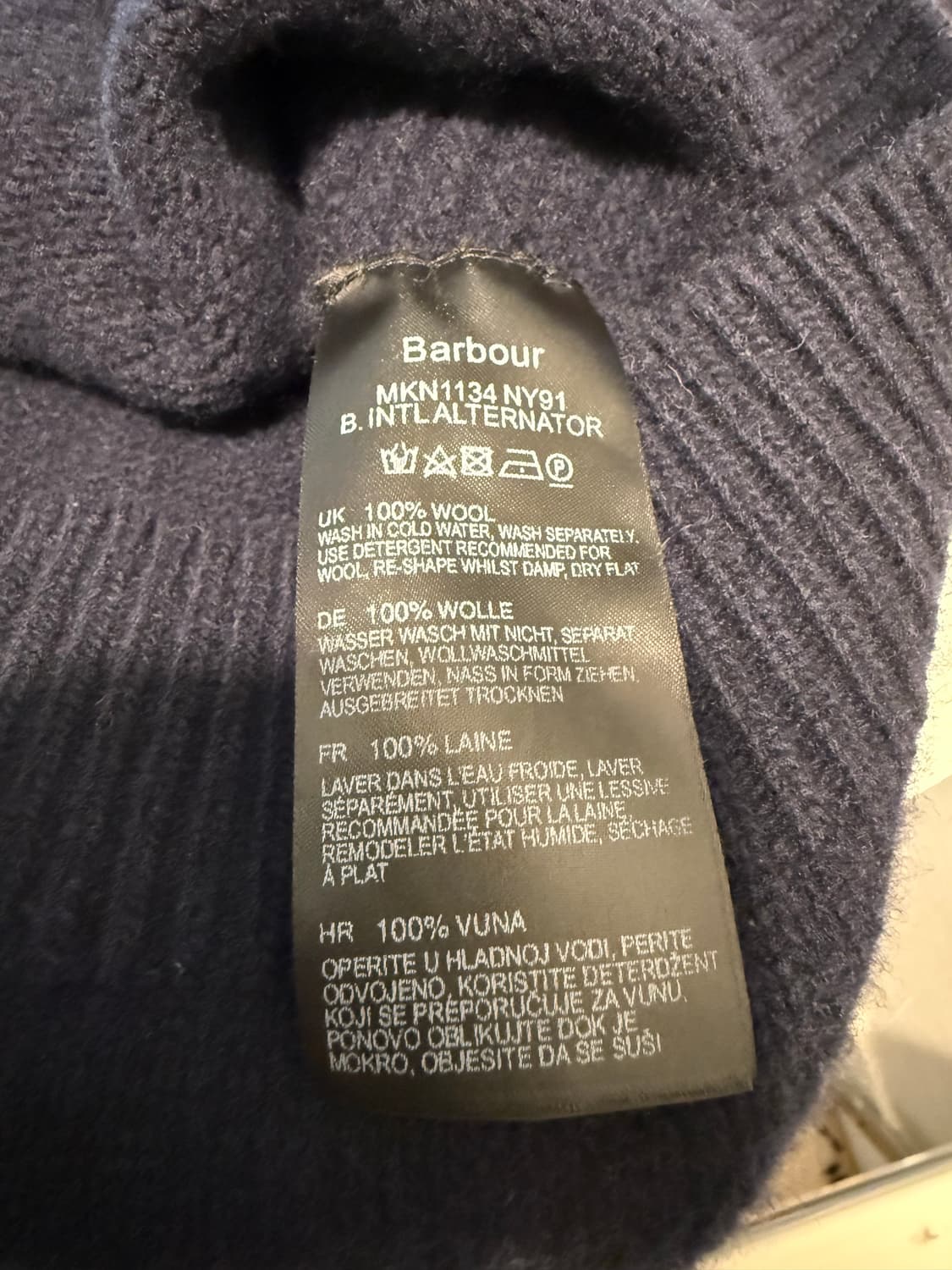 바버 올터네이터 울 니트 XL 상품이미지5