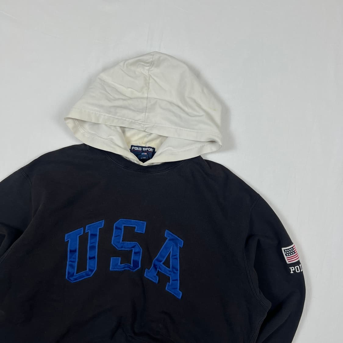 90’s 폴로스포츠 usa 플래그 로고 후드티 상품이미지2
