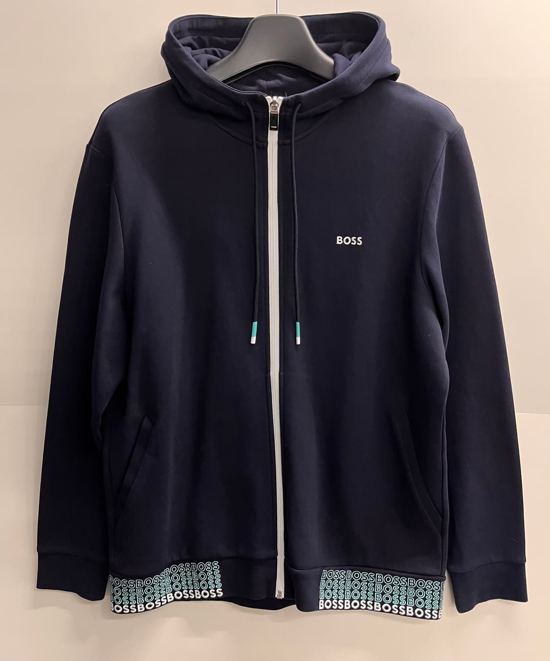 휴고보스 남성 네이비 후드 집업 XL 상품이미지1
