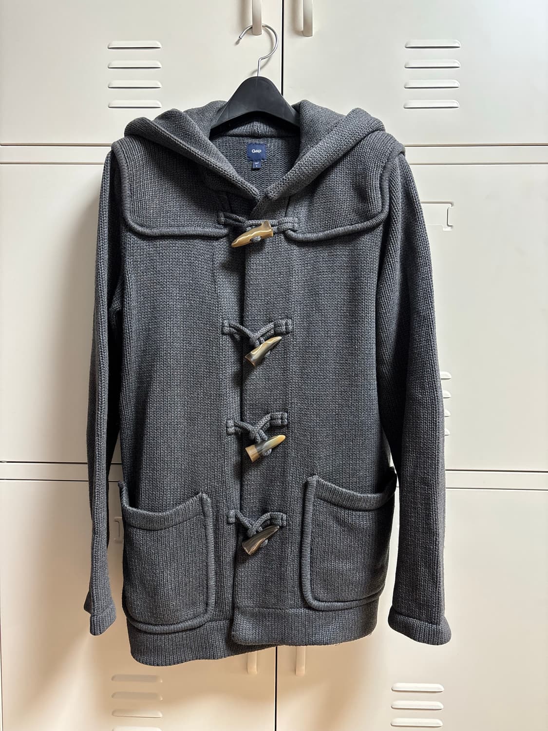 GAP 떡볶이 후드 니트 가디건 (차콜) 상품이미지1