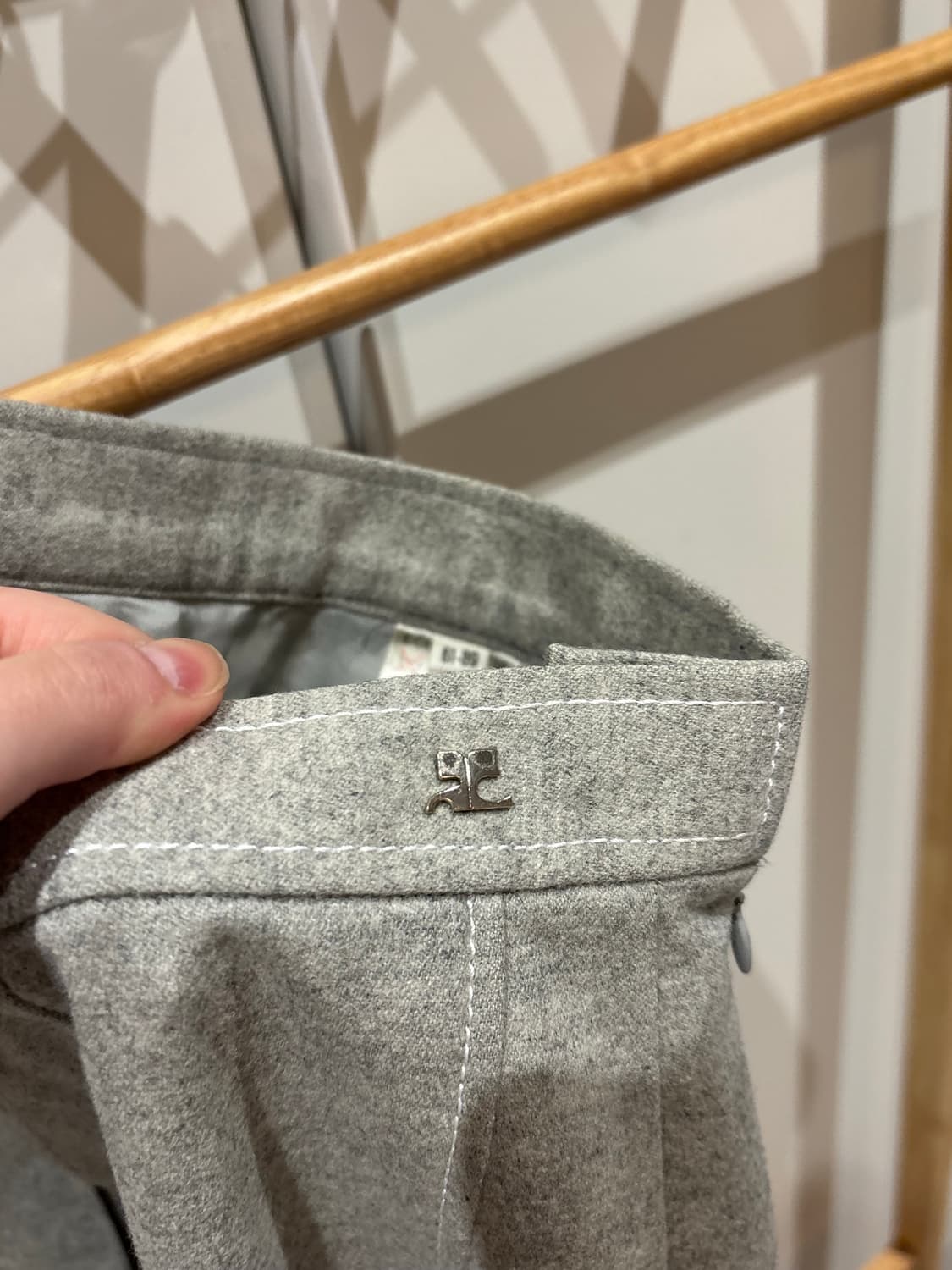 Courreges 울 플리츠 스커트 상품이미지3