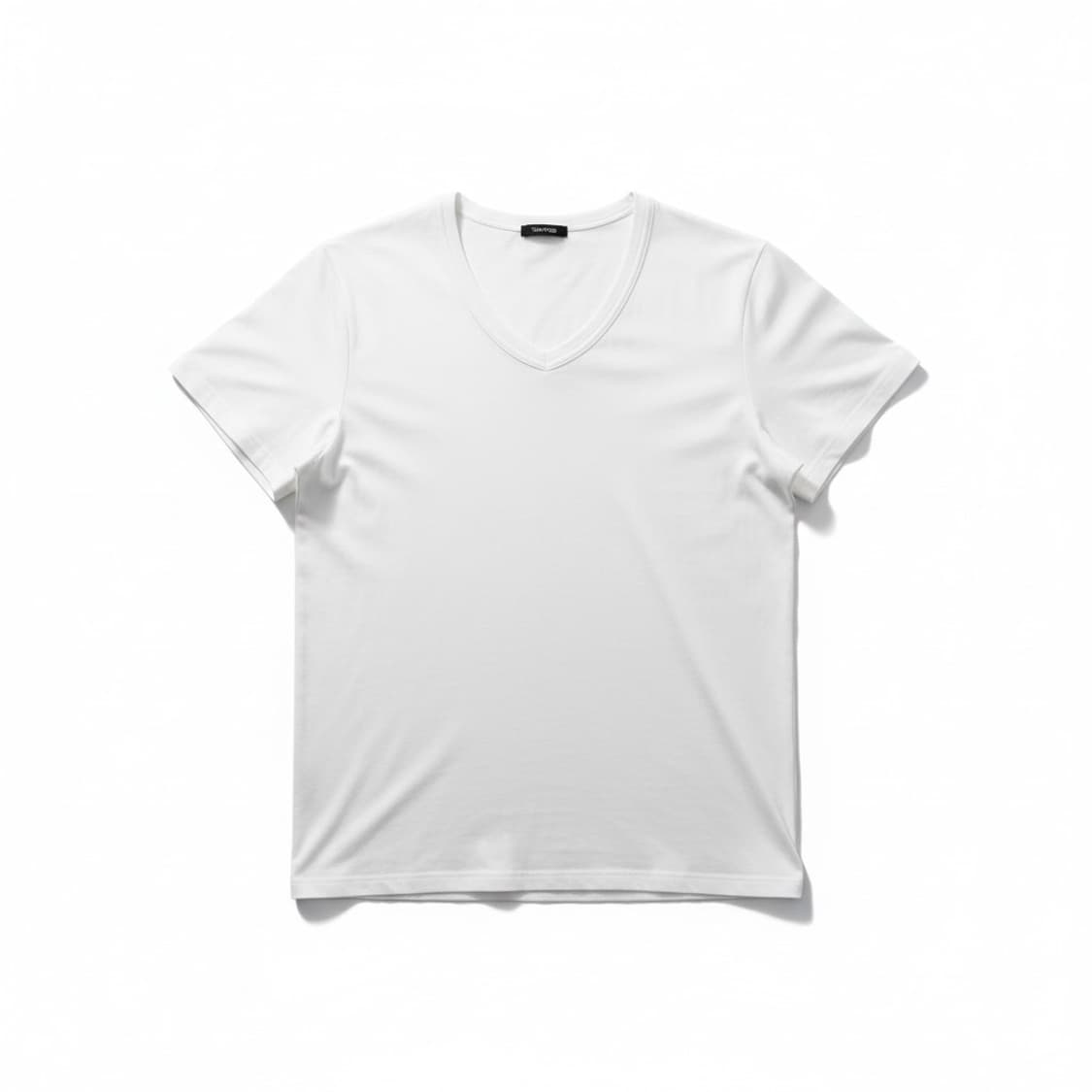 톰포드 화이트 코튼 브이넥 티셔츠 XL 상품이미지1