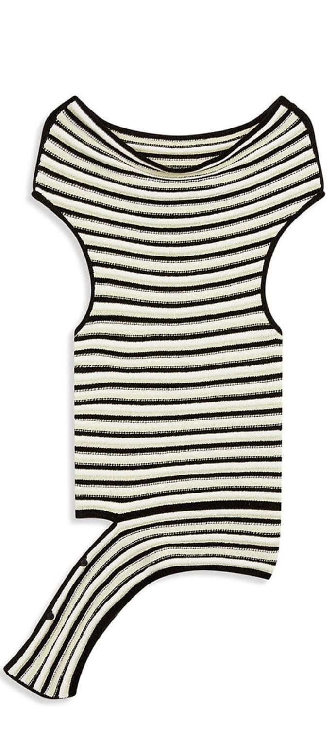 오픈와이와이 EMBOSSED STRIPE COWL TOP 상품이미지2