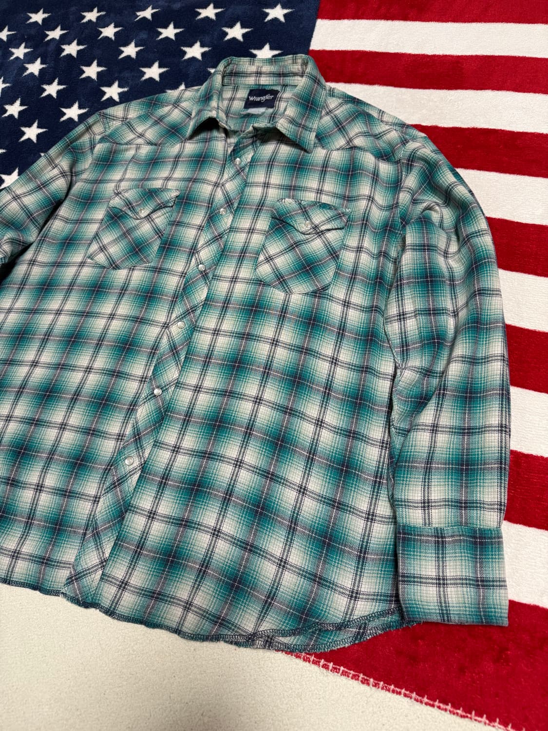 랭글러웨스턴셔츠 Wrangler westernshirt 플란넬셔츠 빈티지 상품이미지2