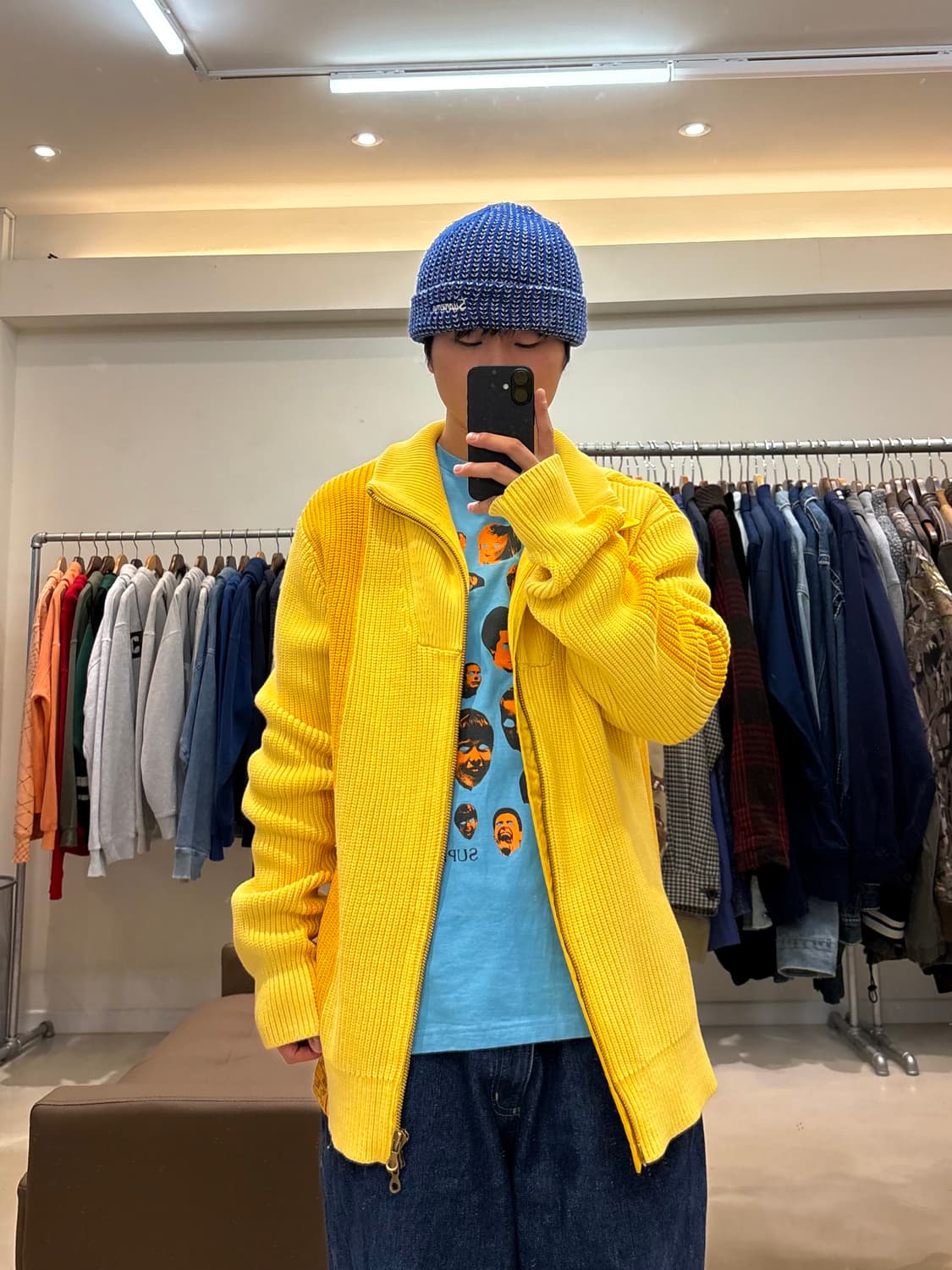 디젤 투톤 니트 집업 상품이미지7