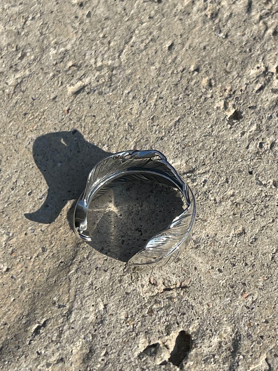 (925)페더 오픈 실버 남자반지 상품이미지6