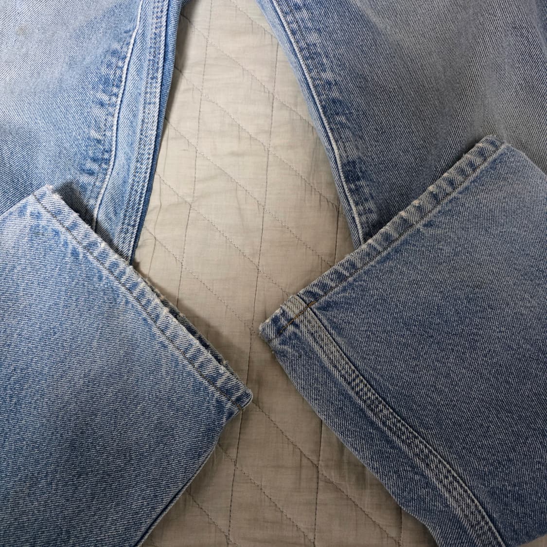 [38X32] 빈티지 칼하트 더블니 데님 릴렉스핏 트래쉬드 B-10 상품이미지8