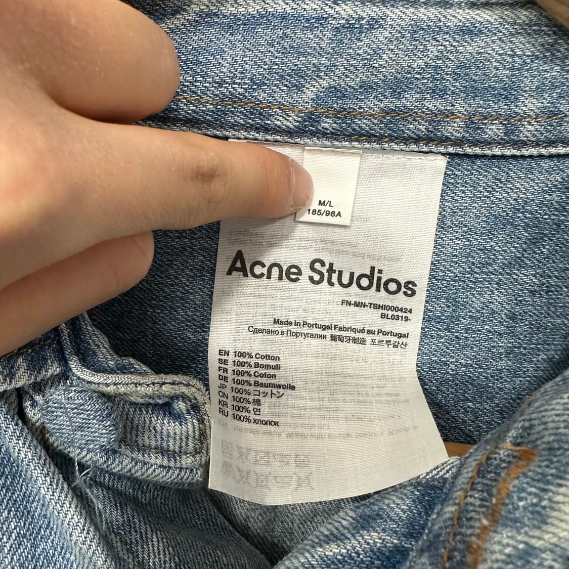 아크네스듀디오 버튼업 데님 셔츠 상품이미지4