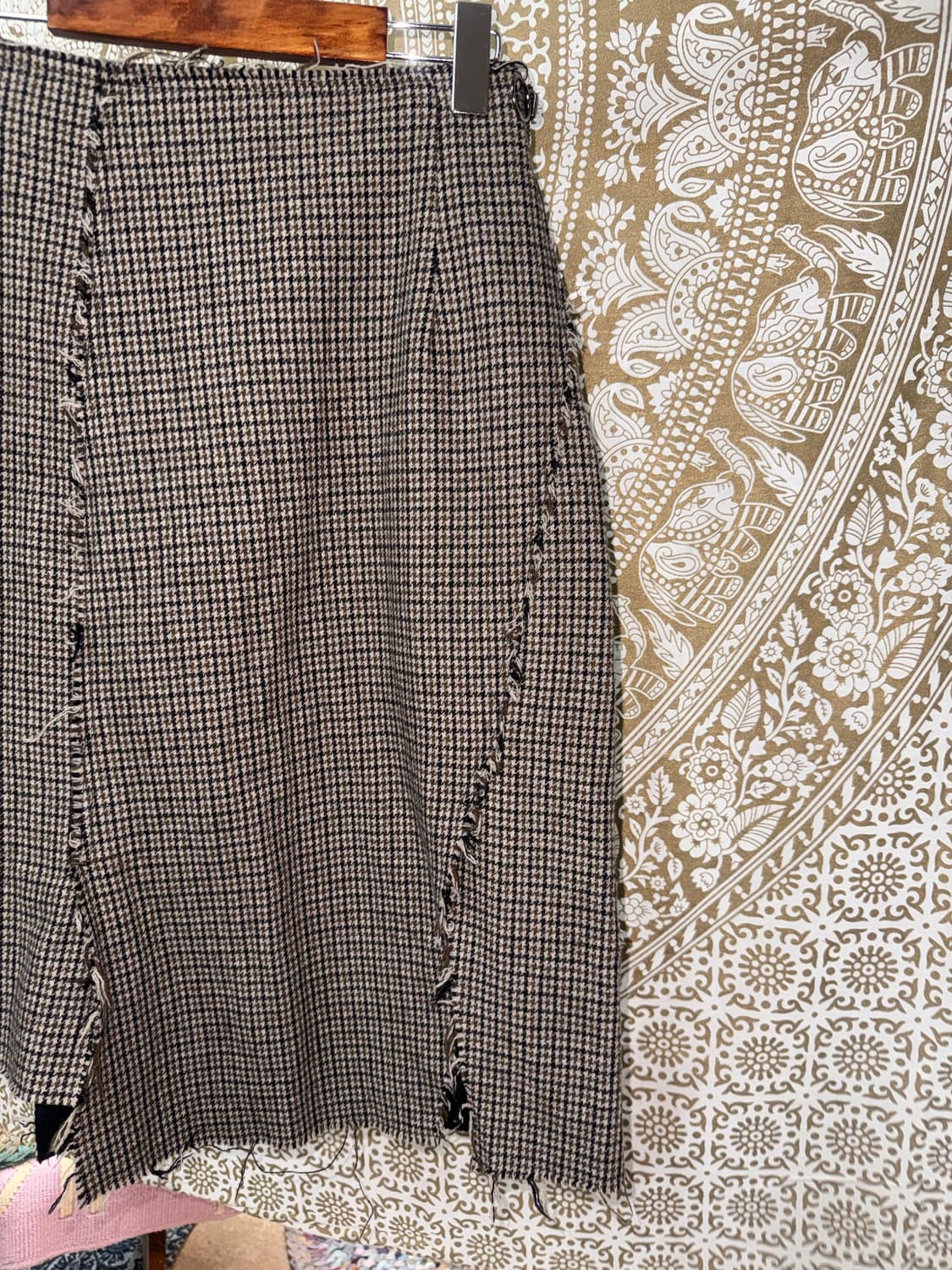 MERRYGOROUND 여성 모직 절개 체크 스커트  상품이미지4