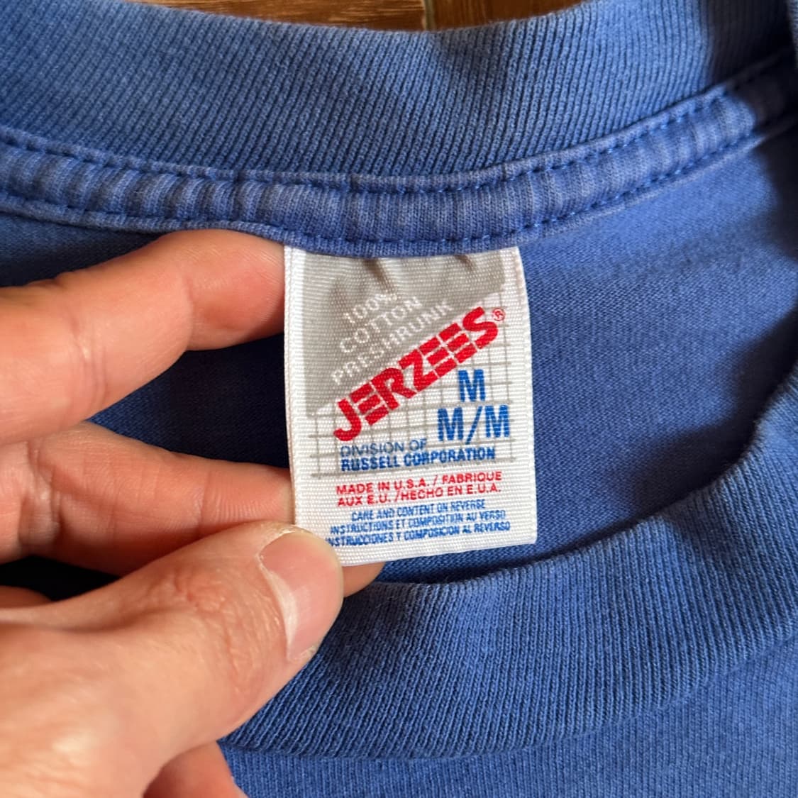 90’s jerzees usa made ‘denimem 1/2 tee 상품이미지5