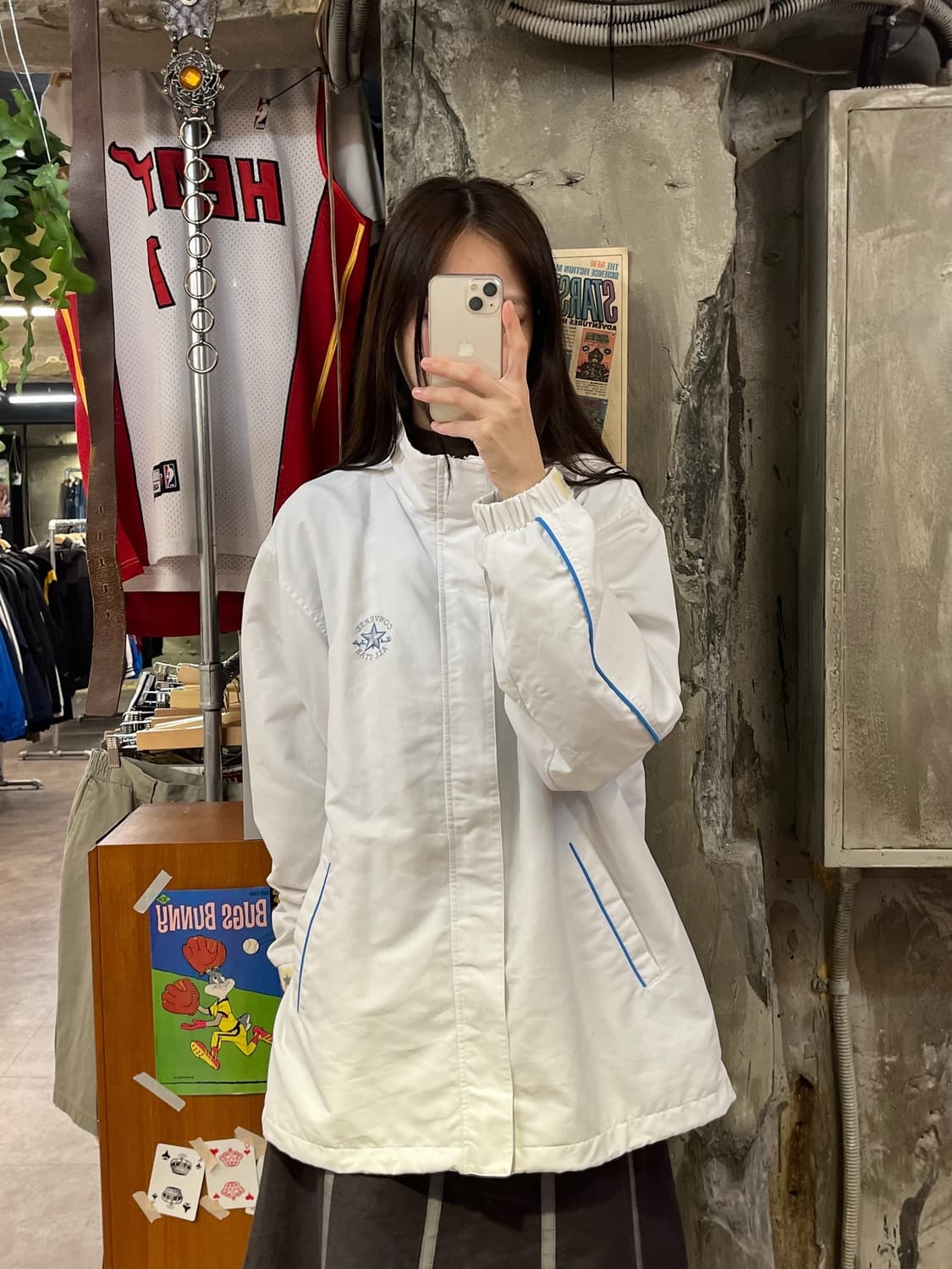 컨버스 바람막이 화이트 XL #csz515 상품이미지2