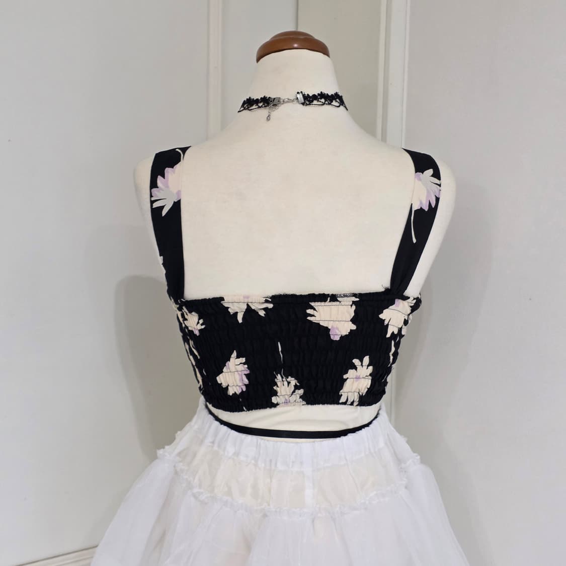 스나이델) 일본빈티지 로맨틱 꽃무늬 플로럴 뷔스티에 휴양지st 브라탑 상품이미지2