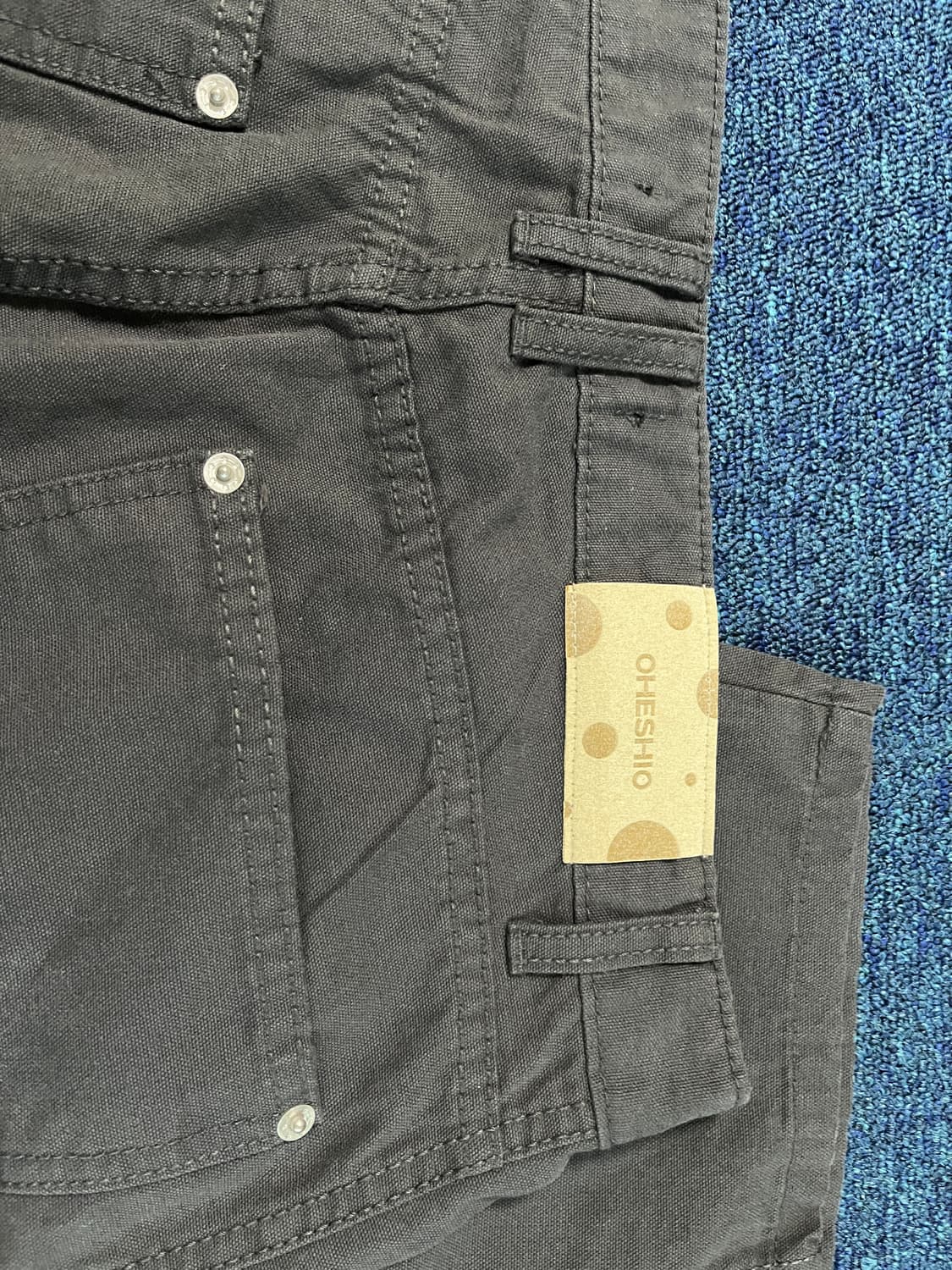 오헤시오 WIDE CURVED PANTS, 카키 상품이미지4