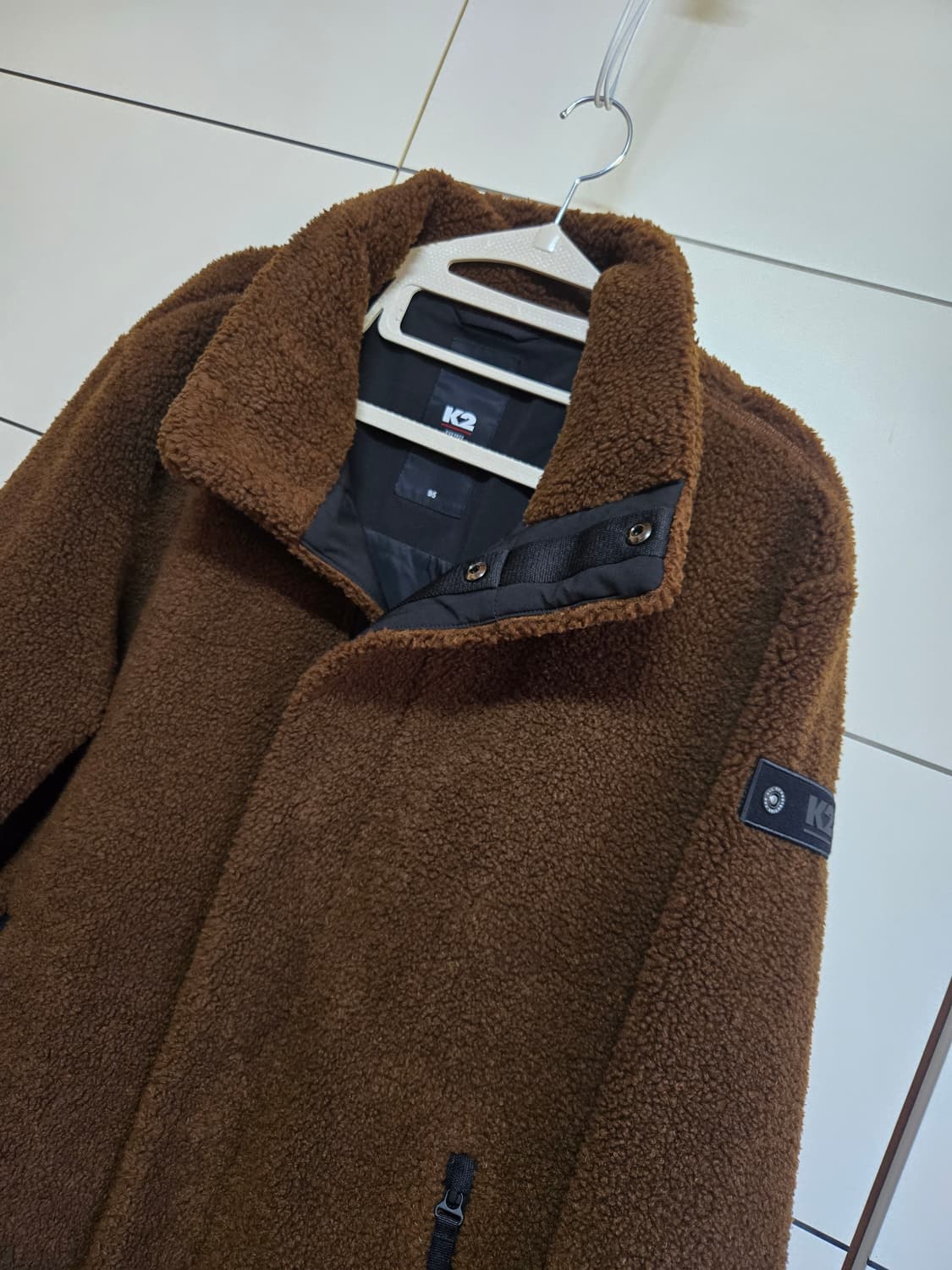 k2 진브라운 뽀글이 플리스 롱 자켓 상품이미지1