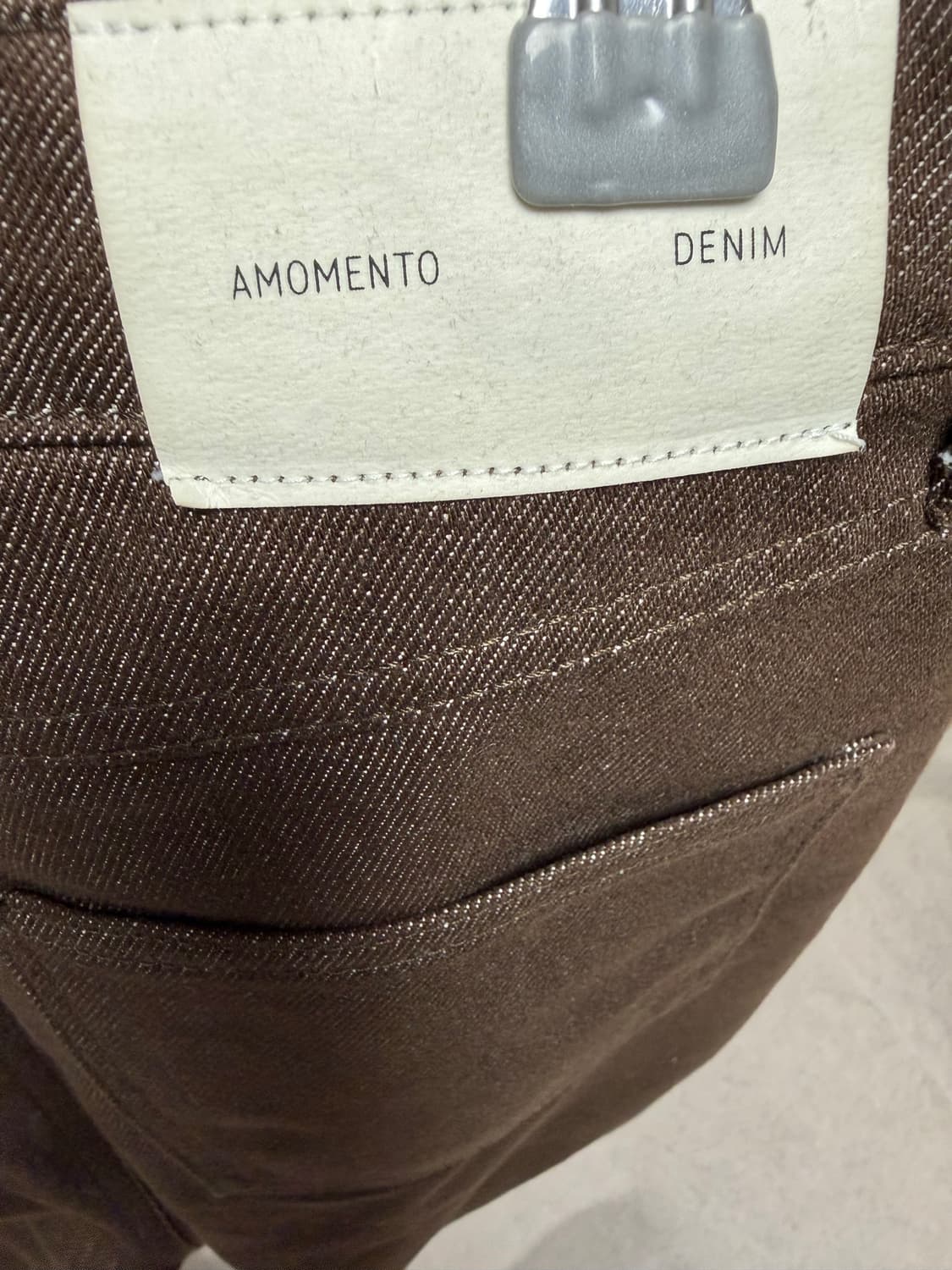 아모멘토 스트레이트 데님팬츠 브라운 상품이미지3