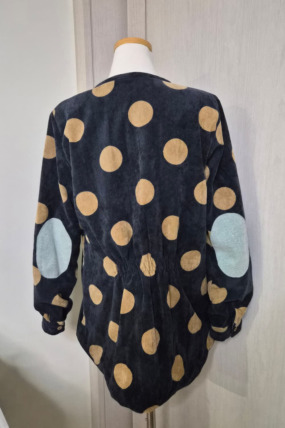 일본 빈티지 모리걸 하구미 코듀로이 도트 셔츠 아우터  상품이미지2