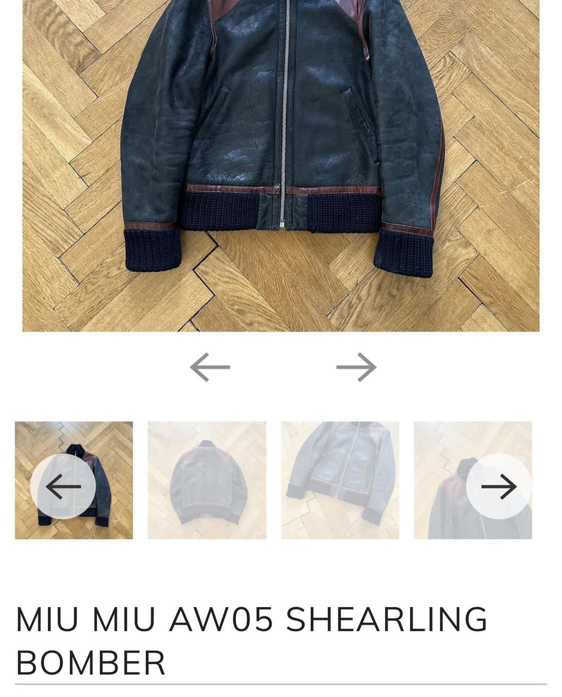 미우미우 miumiu 2005aw 시어링 자켓 상품이미지4